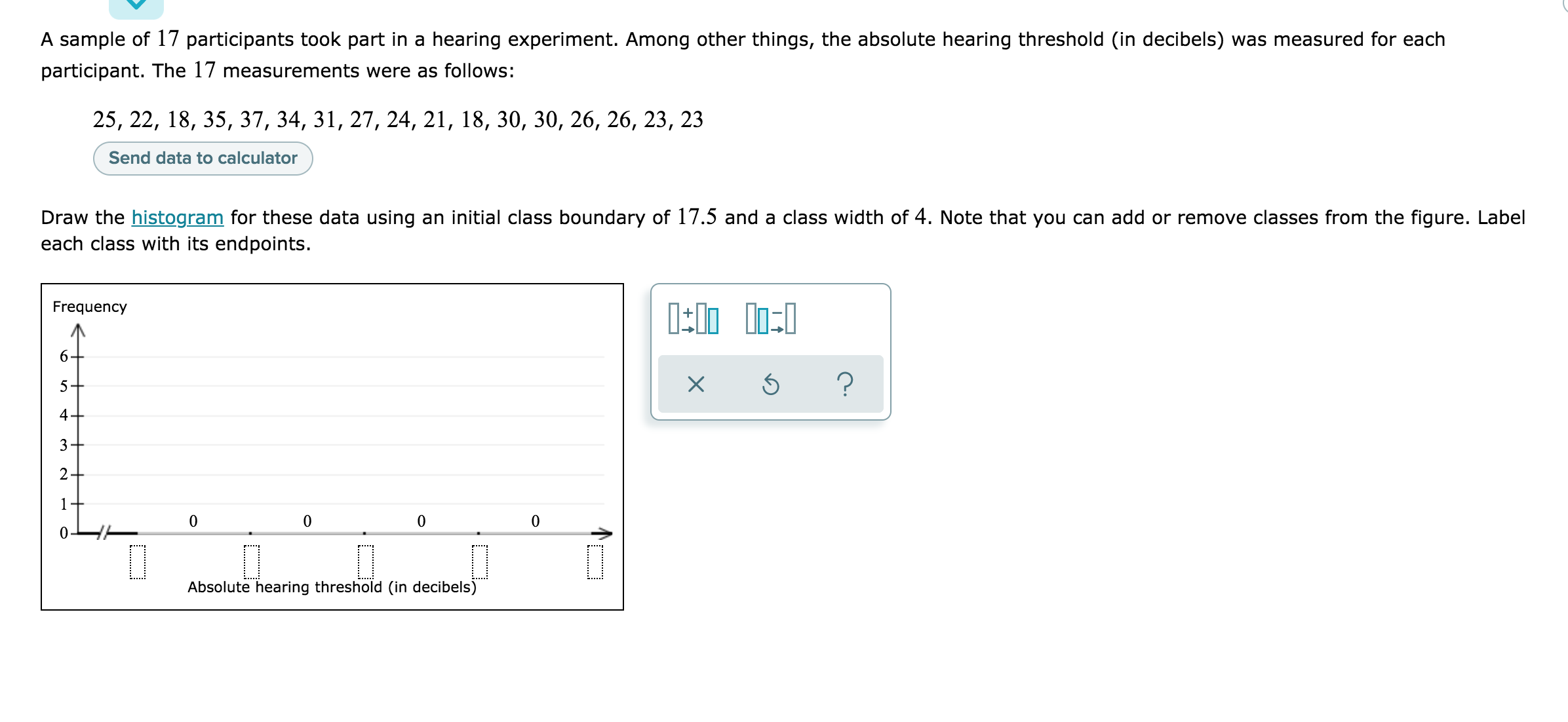 i am having an issue with these V A sample of 17