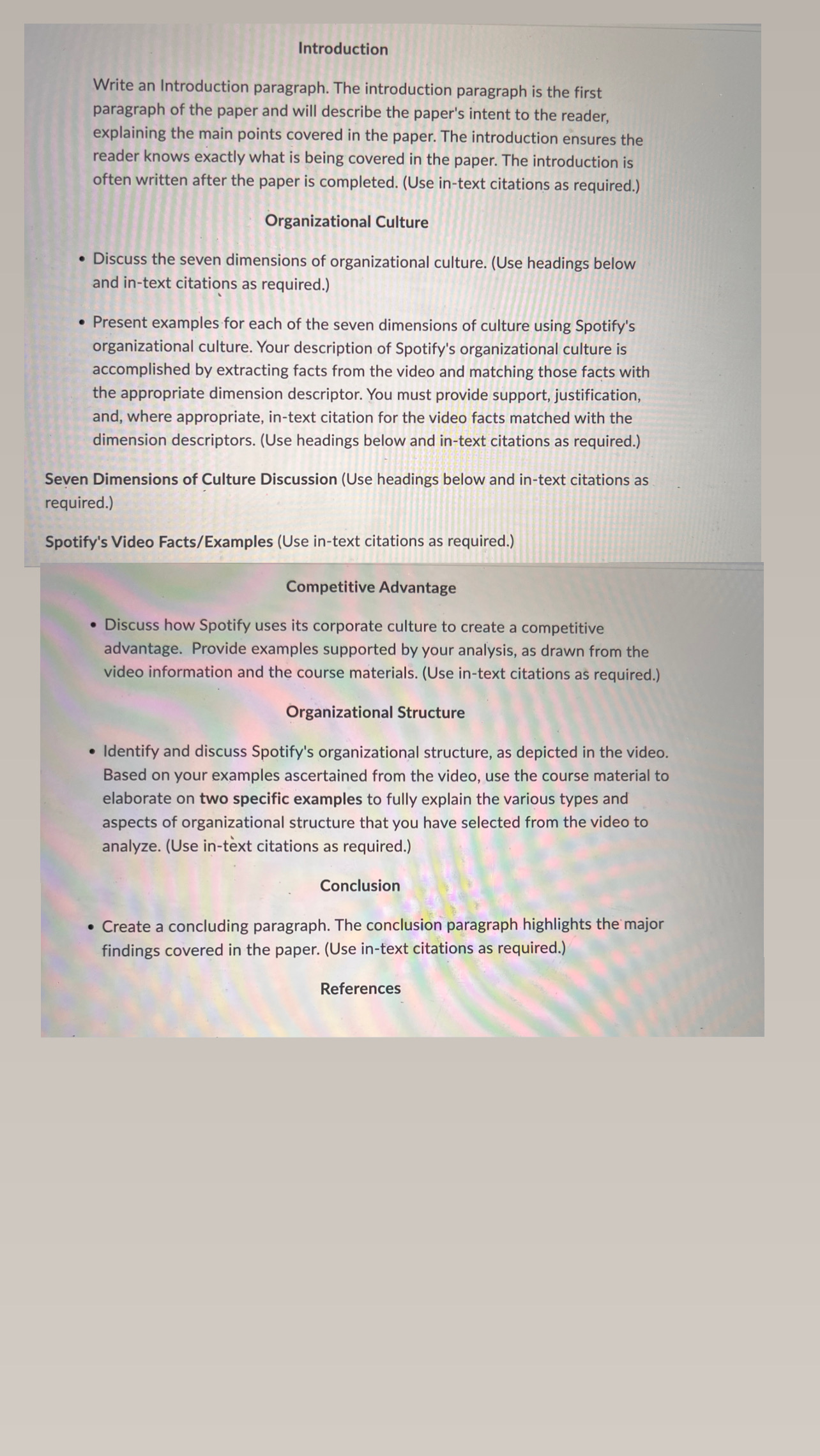  Introduction Write an Introduction paragraph. The introduction paragraph is the first