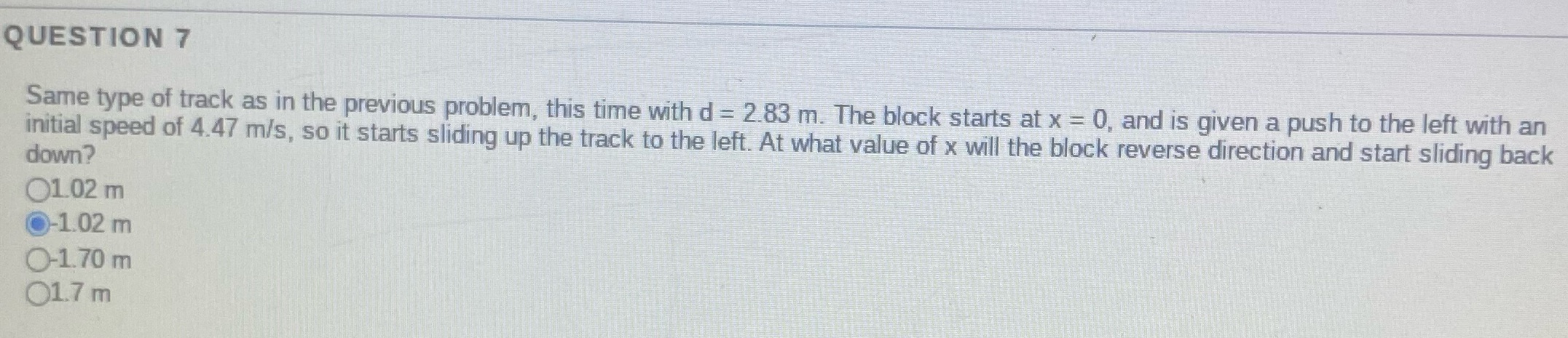Stuck between B or C??? QUESTION 7 Same type of track as