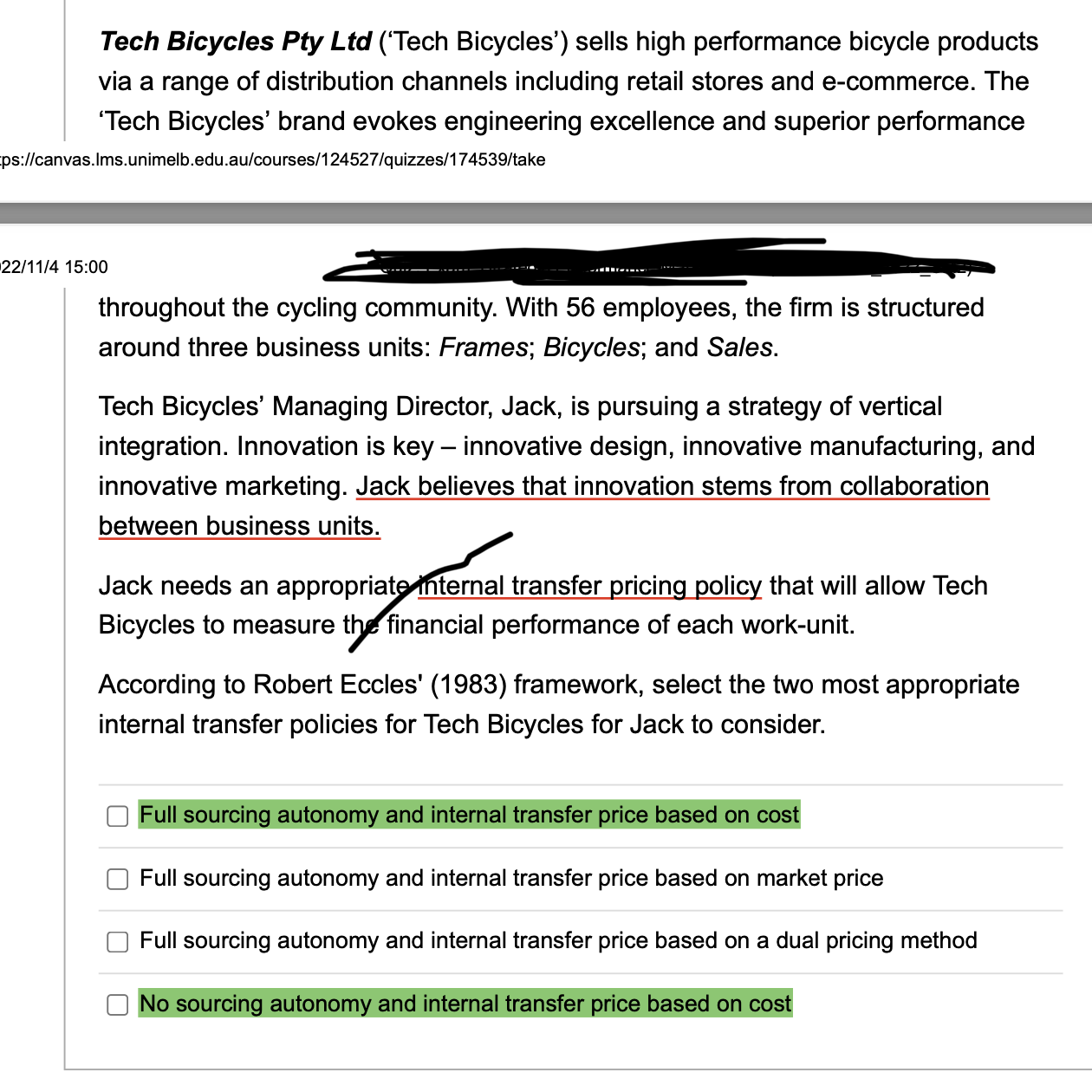 please answer this question: Tech Bicycles Pty Ltd (\"Tech Bicycles') sells high