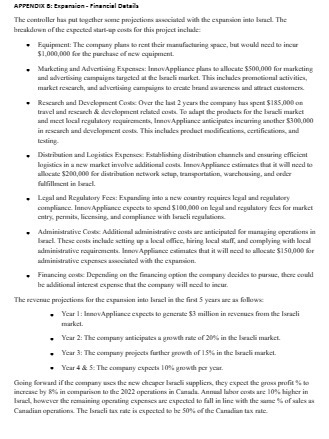 APPENDIX B: Expurgion - Financial Dutail The controller has put together