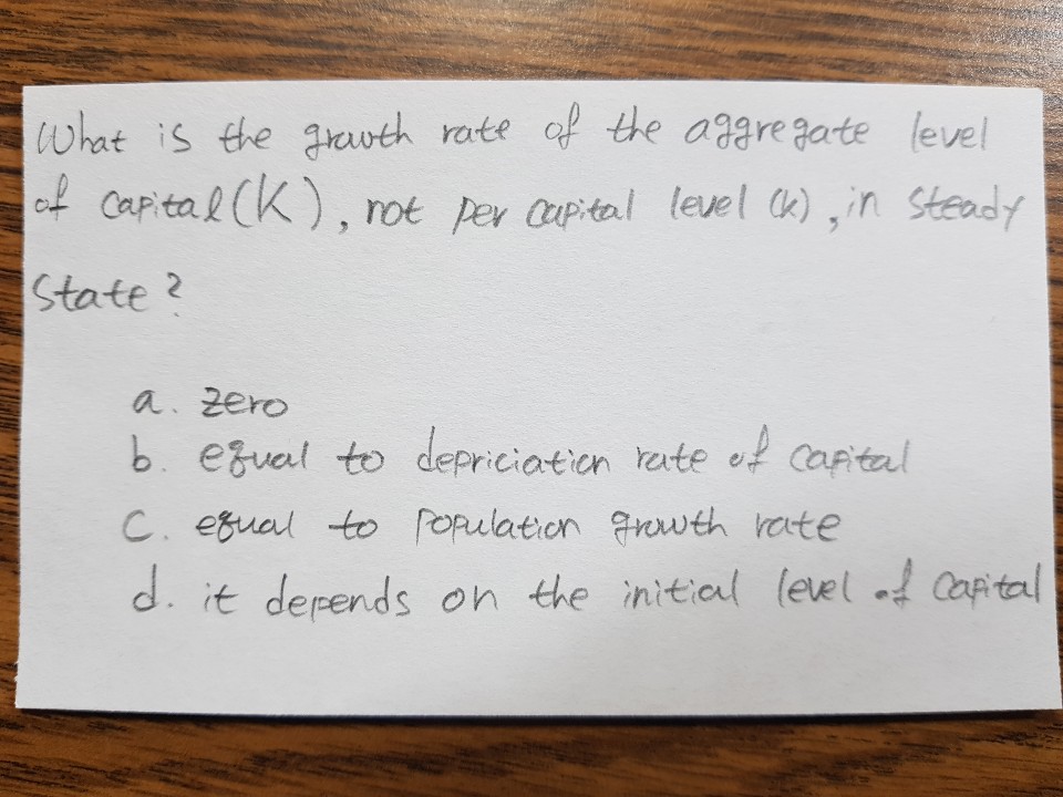 (ko(k ) true or false ?In the Solow model without exogenous technological
