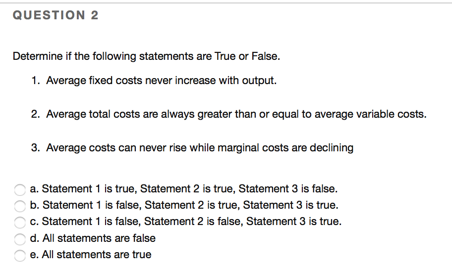 of average variable costs plus average fixed costs 2. Average fixed costs