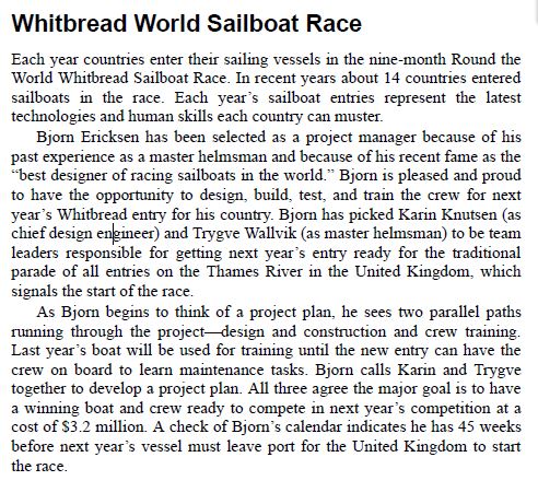 has been selected as a project manager because of his past experience