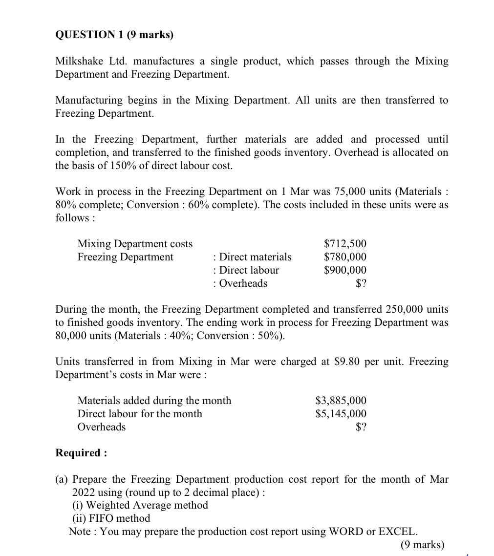 FIFO method Transferred Direct Conversion - In Material Costs Equivalent units Cost