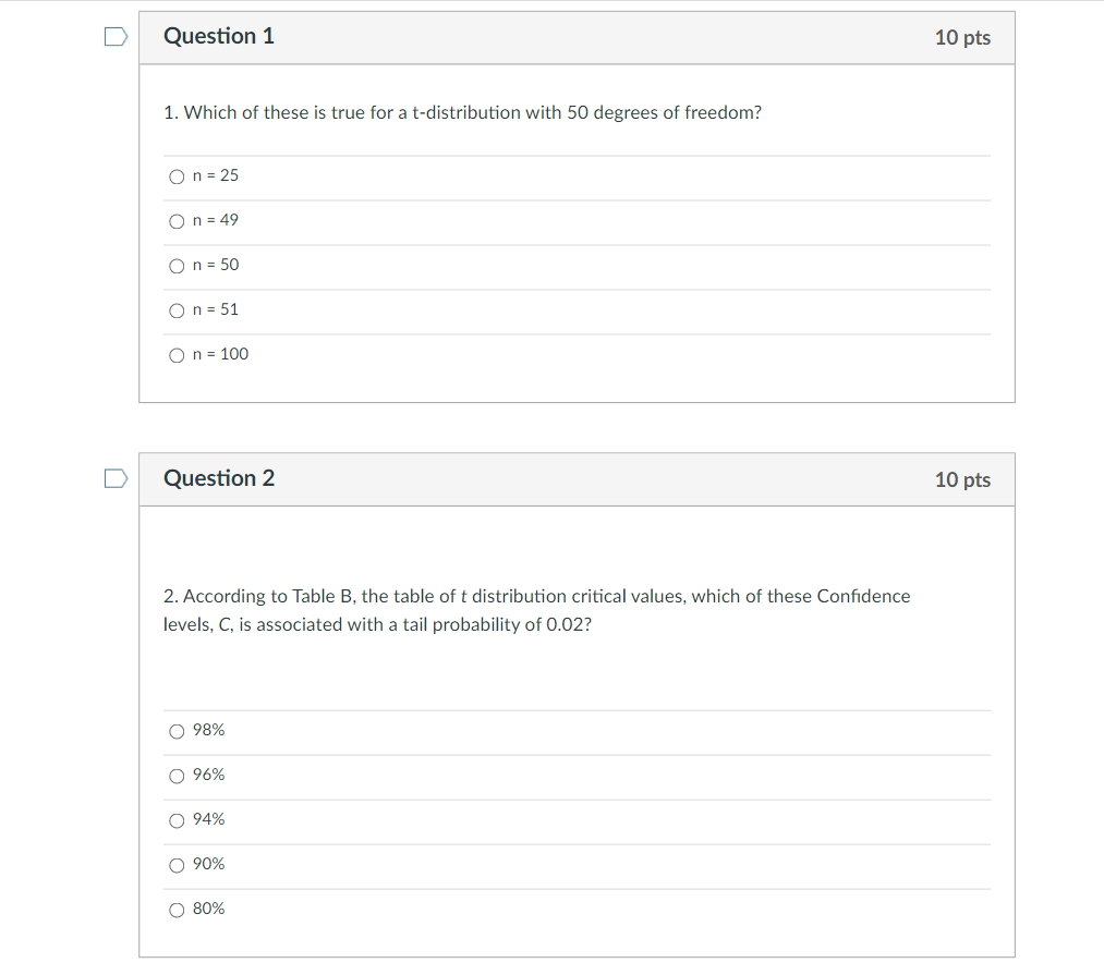 o 14 D Question 6 10 pts 6. A student surveys 35