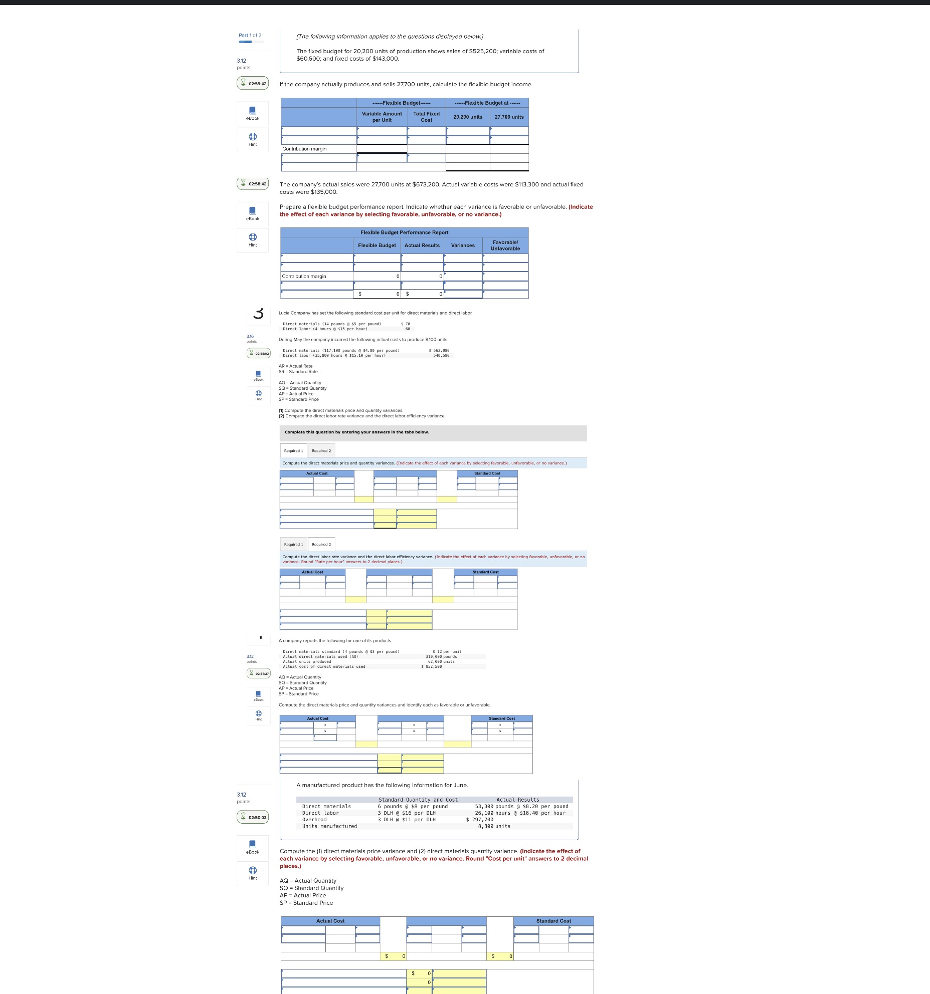 Can you help me answer these question? The first 2 charts are