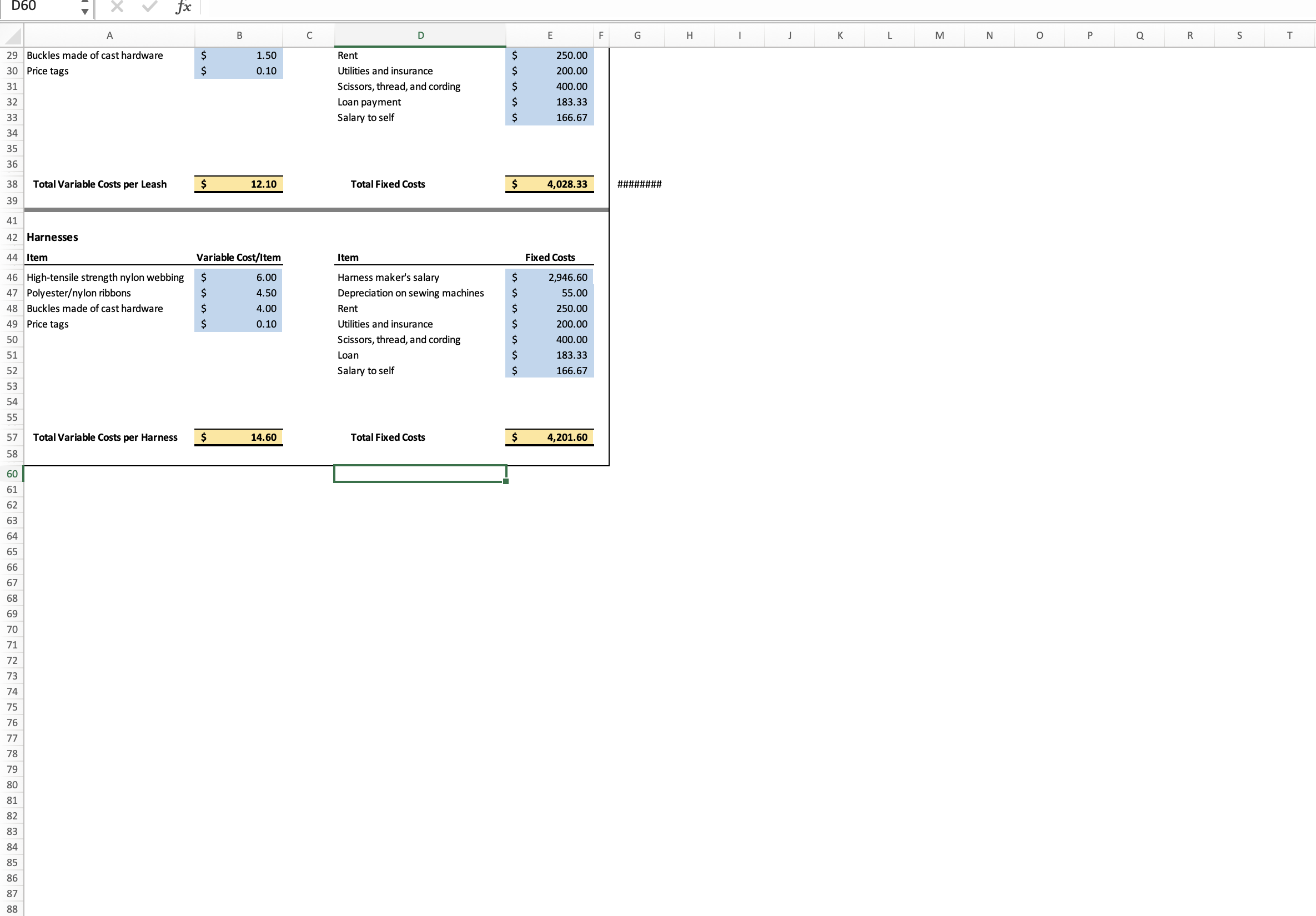  Target Profits: Identify your break-even points for achieving different target profits.
