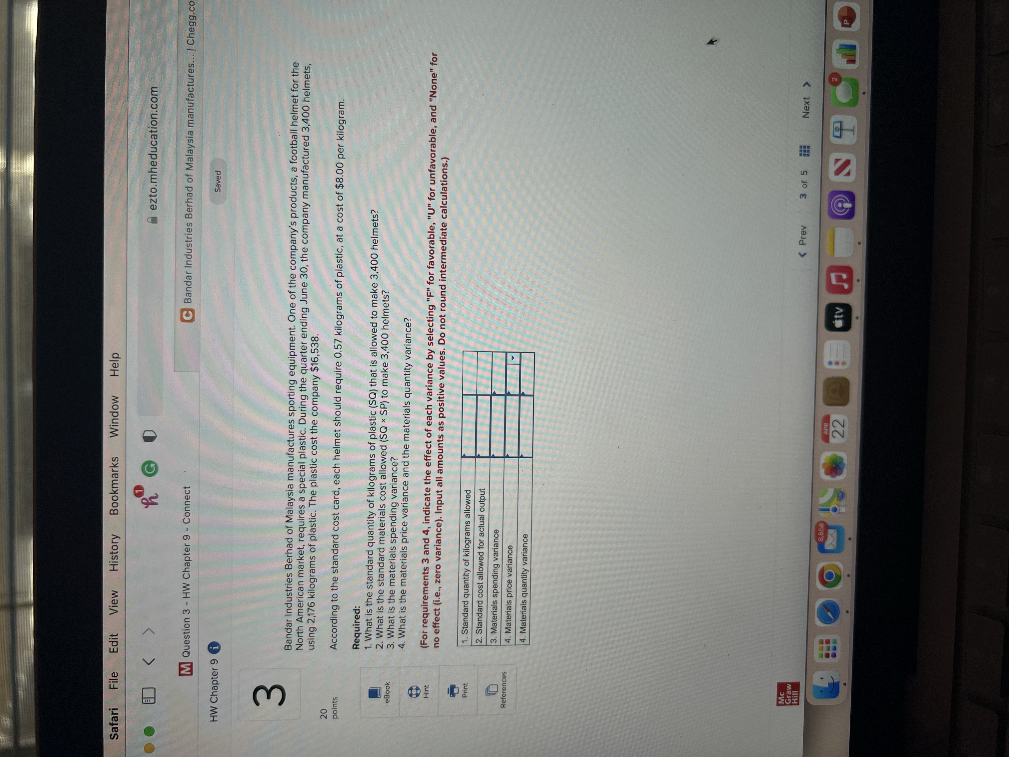 Safari File Edit View History Bookmarks Window Help .. G ezto.mheducation.com