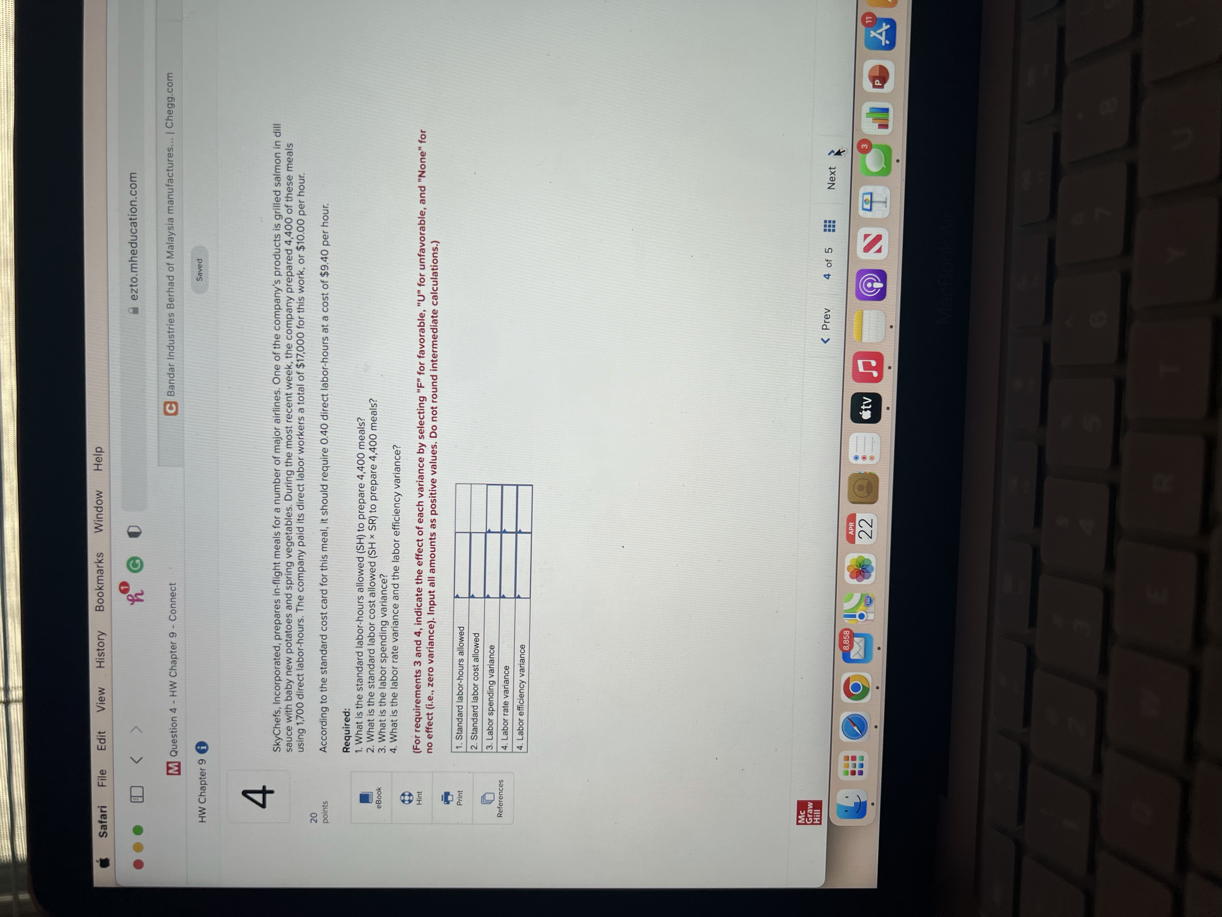 M Question 3 - HW Chapter 9 - Connect C Bandar Industries