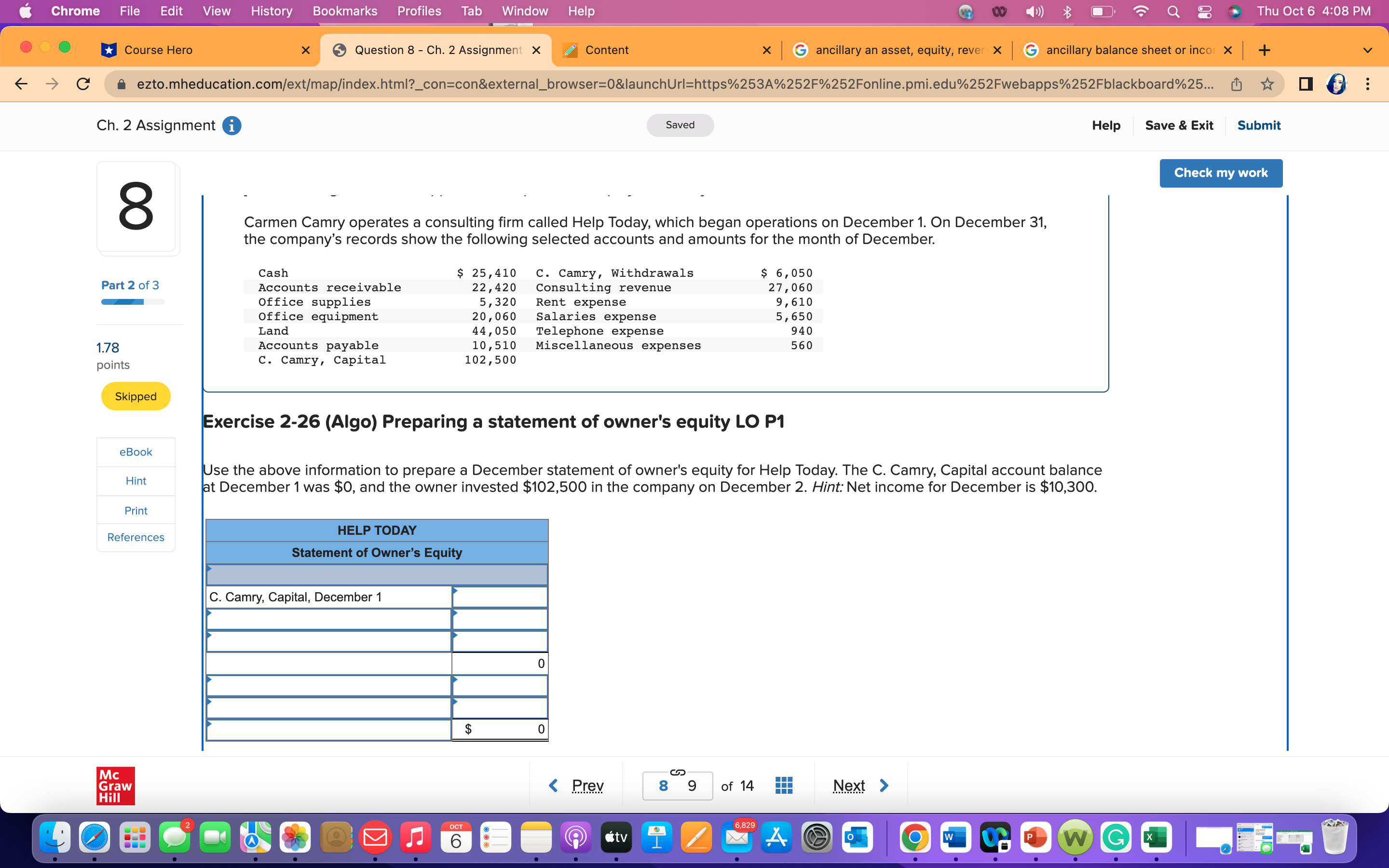 Chrome File Edit View History Bookmarks Profiles Tab Window Help Q