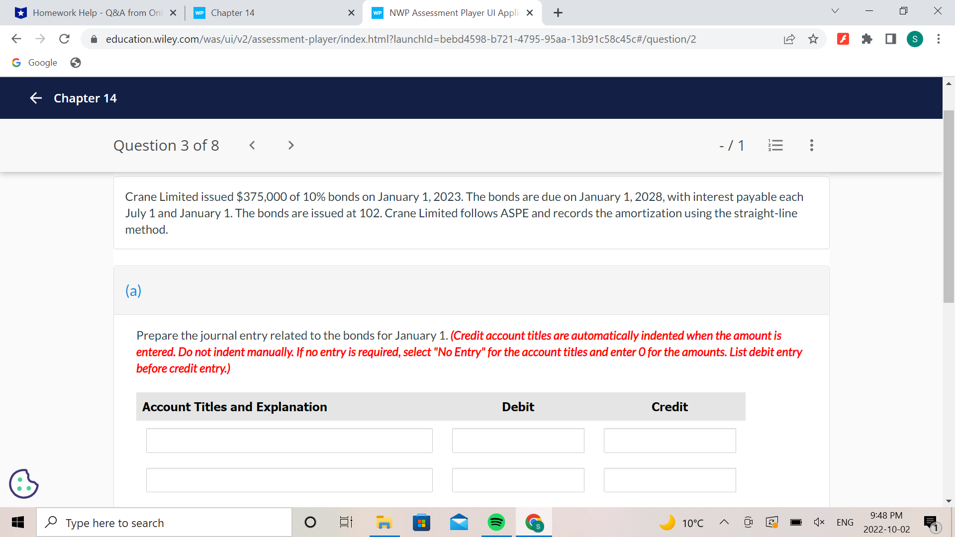 WP NWP Assessment Player UI Appli X + V X -> C