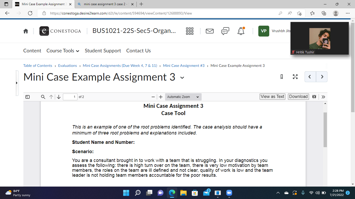 Case Example Assignment 3 ~ ED 1 of 2 - + Automatic