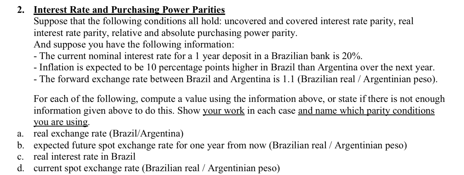 Please help with question 2 part A through D. P-PP'P Interest Rate