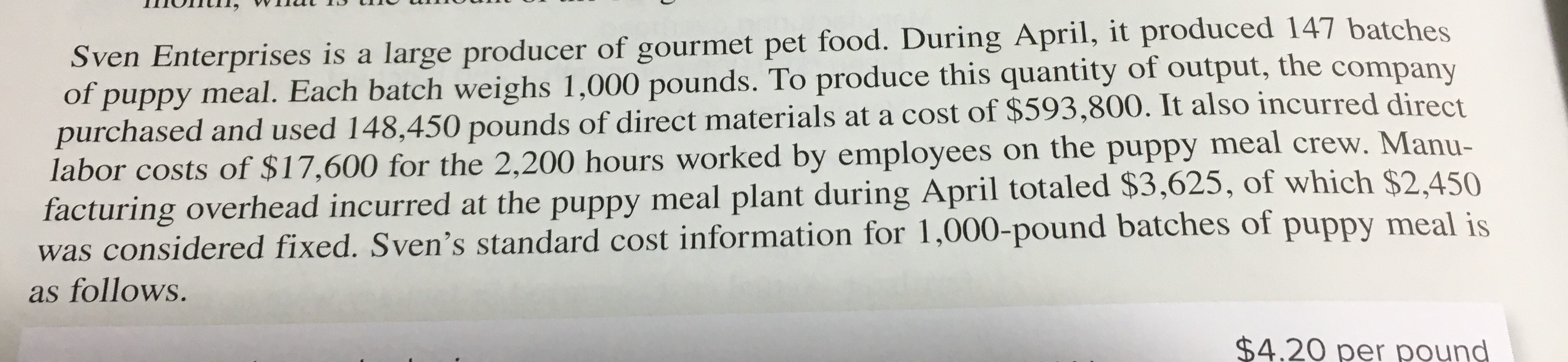 labor rate and efficiency variances. c. Compute the manufacturing overhead spending and