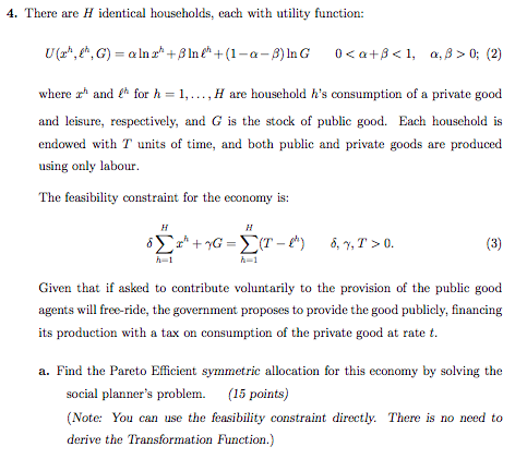 Would you please help answer question 4 a)? Not sure how this