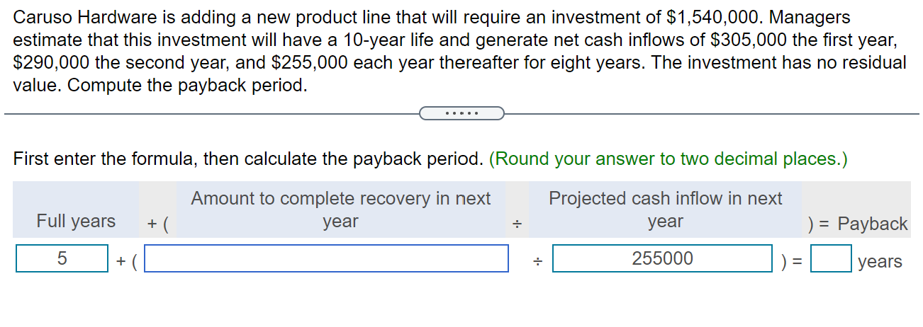 1. Caruso Hardware is adding a new product line that will require