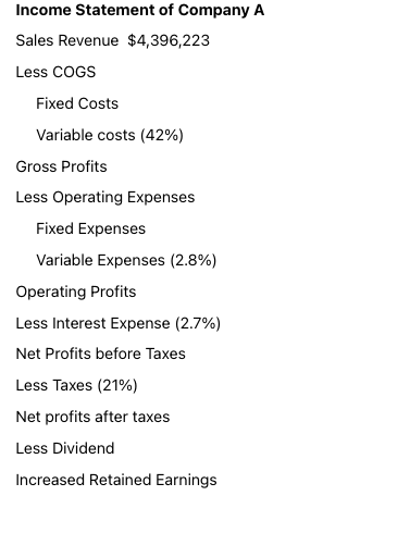 to show all your calculations for each question. Assuming a projected increase