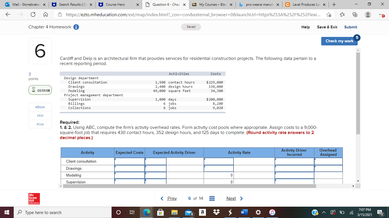 please assist me with question 6. Mail - Stonebraker * * Search