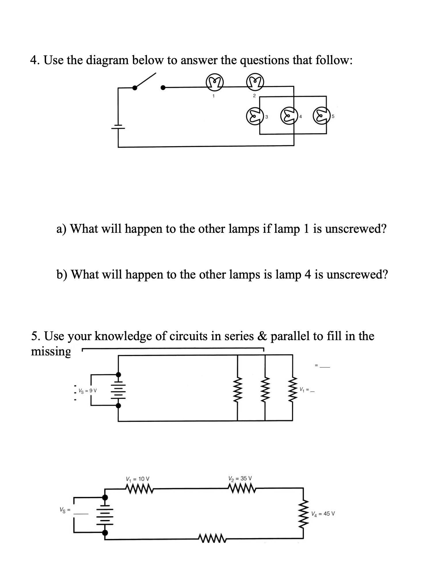 & Parallel Circuits Differ 1. Compare the total resistance of loads connected