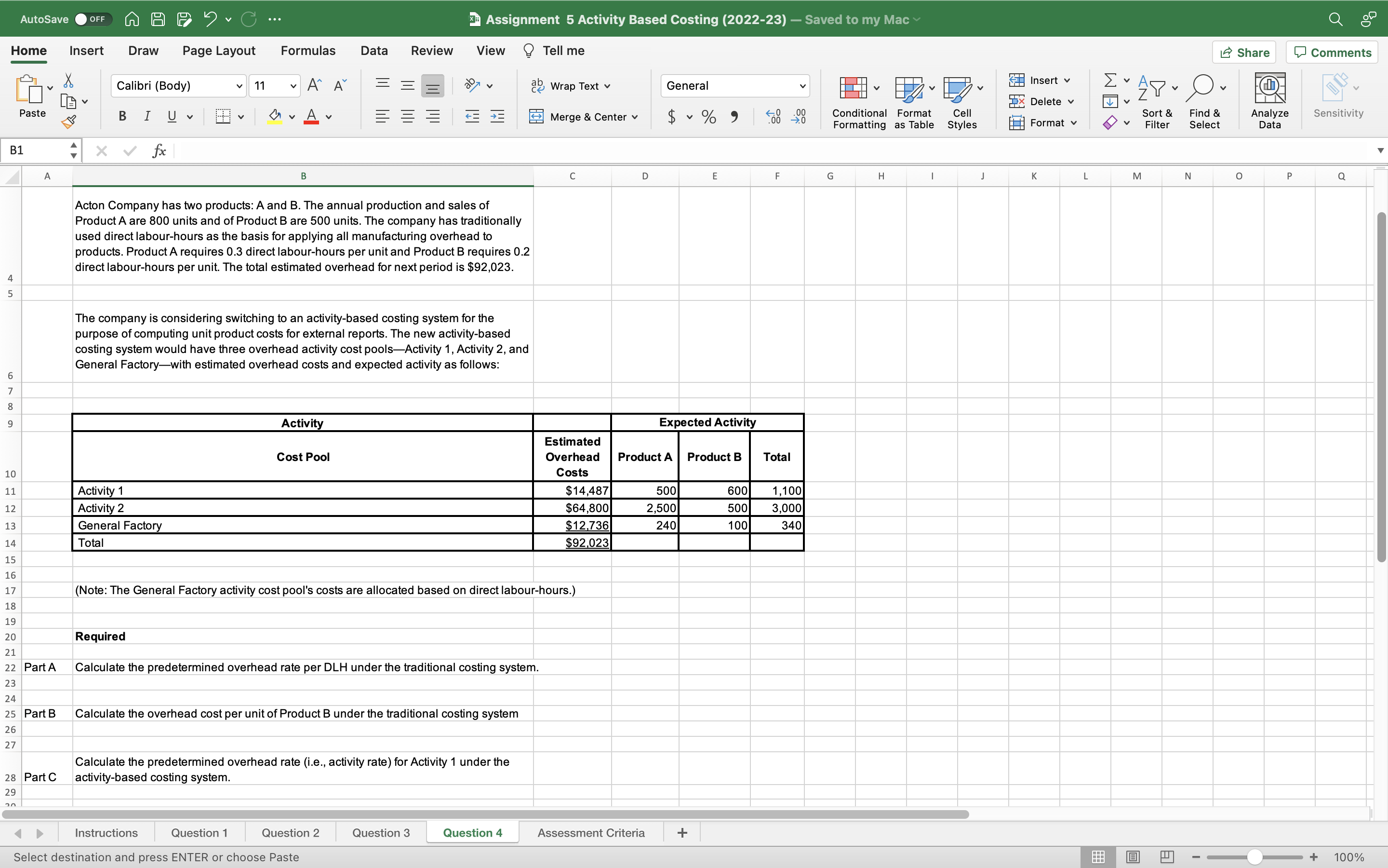  AutoSave O OFF A A E . G ... 3 Assignment