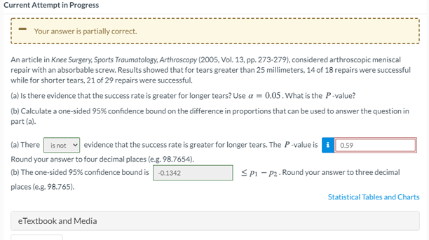  Current Attempt in Progress Your answer is partially correct. An article