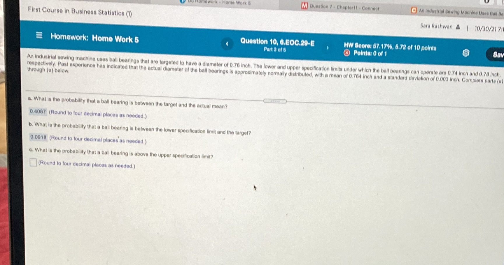 Homework - Home Work 5 M Question 7 - Chapterll -