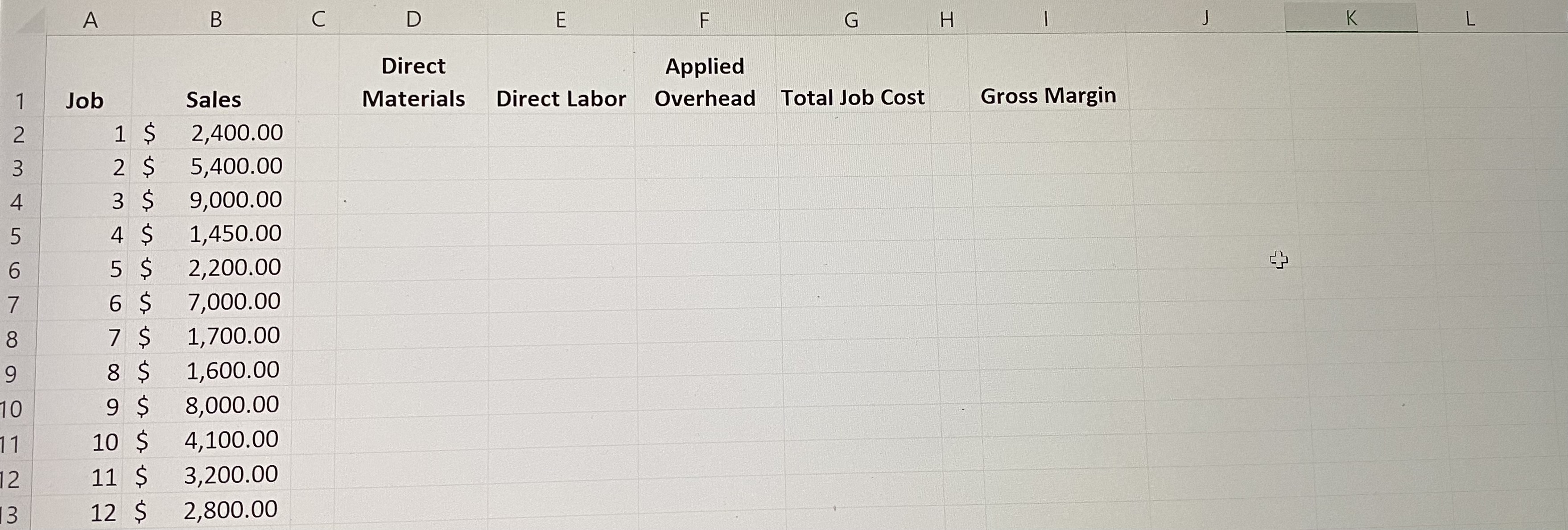  A B C D E F G H K L Direct