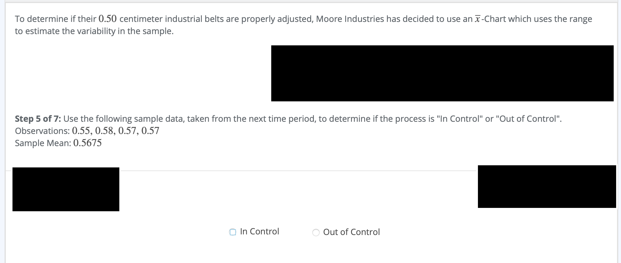 Period obs1 obs2 obs3 obs4 Sample Mean Sample Range1 0.48 0.49 0.51
