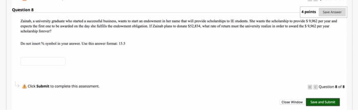 solve asap Question B 4 points Save Arrower Zainab, a university graduate