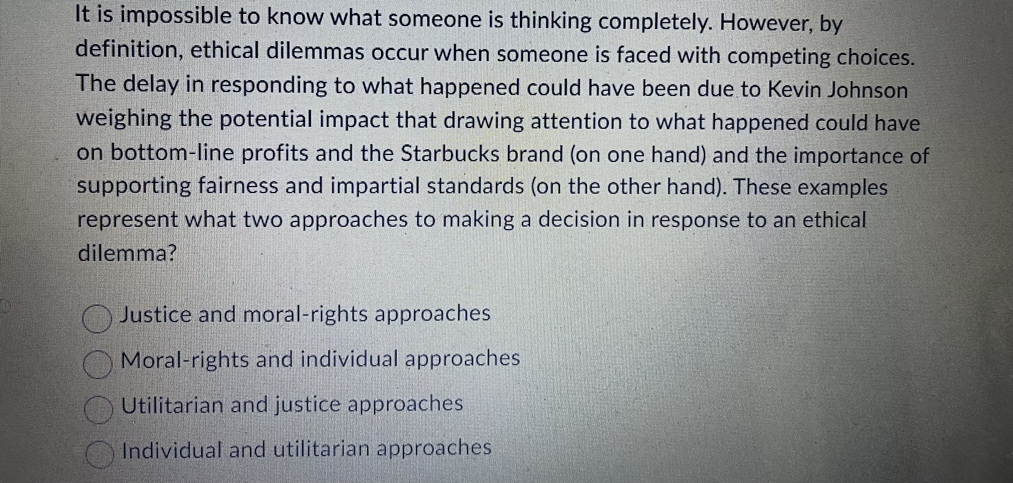 case study, what generally accepted organizational practice could have created this situation