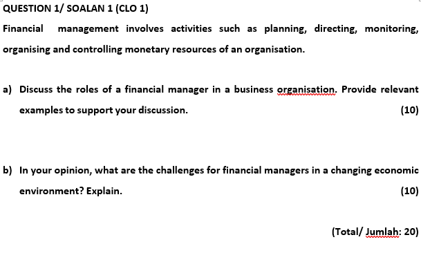 as planning, directing, monitoring, organising and controlling monetary resources of an organisation.