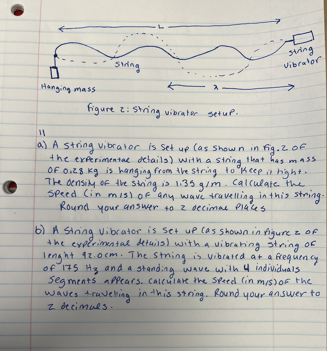 string - String vibrator Hanging mass K figure z : string