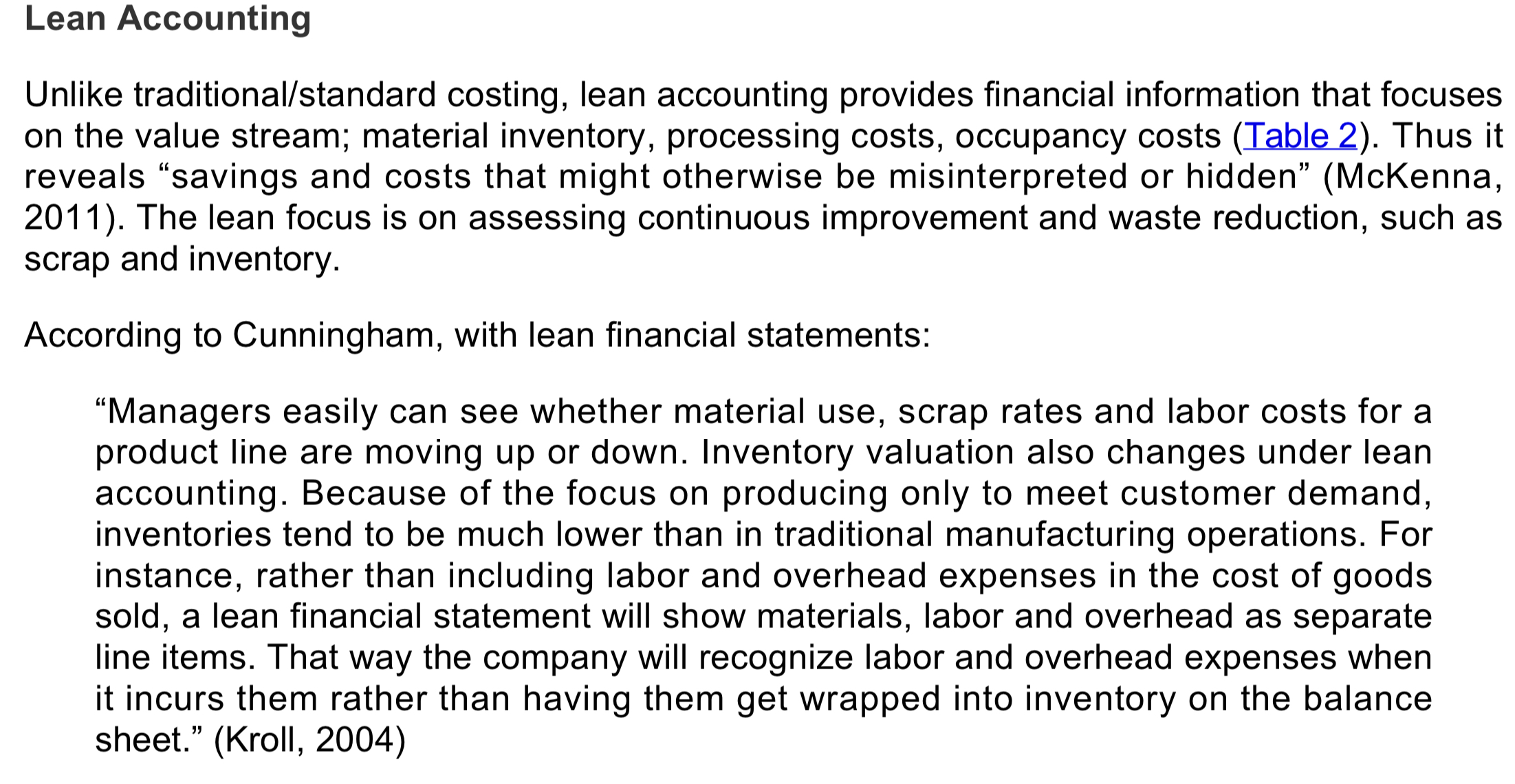 accounting was developed in the early 19003, most companies' cost structures consisted