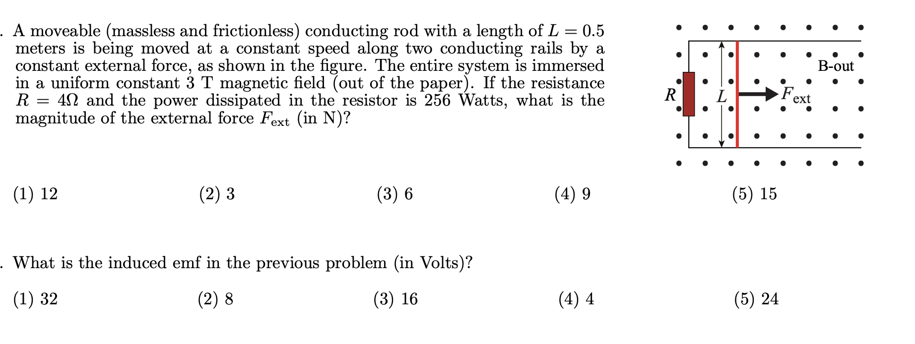 you very much! . A moveable (massless and frictionless) conducting rod with