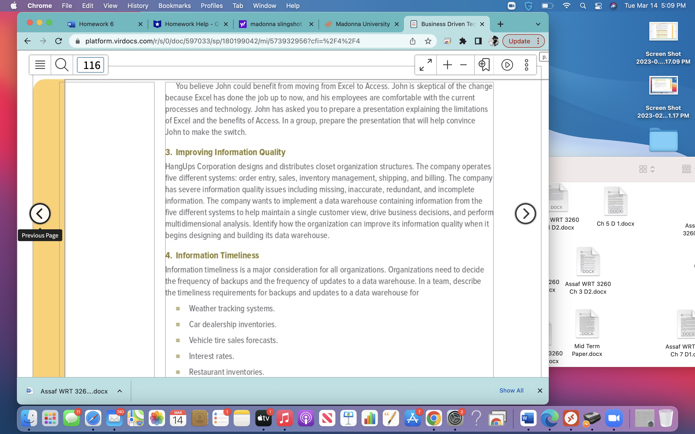 Please Answer Making Business Decision Number 1 "Determining Information Quality Issues." Along