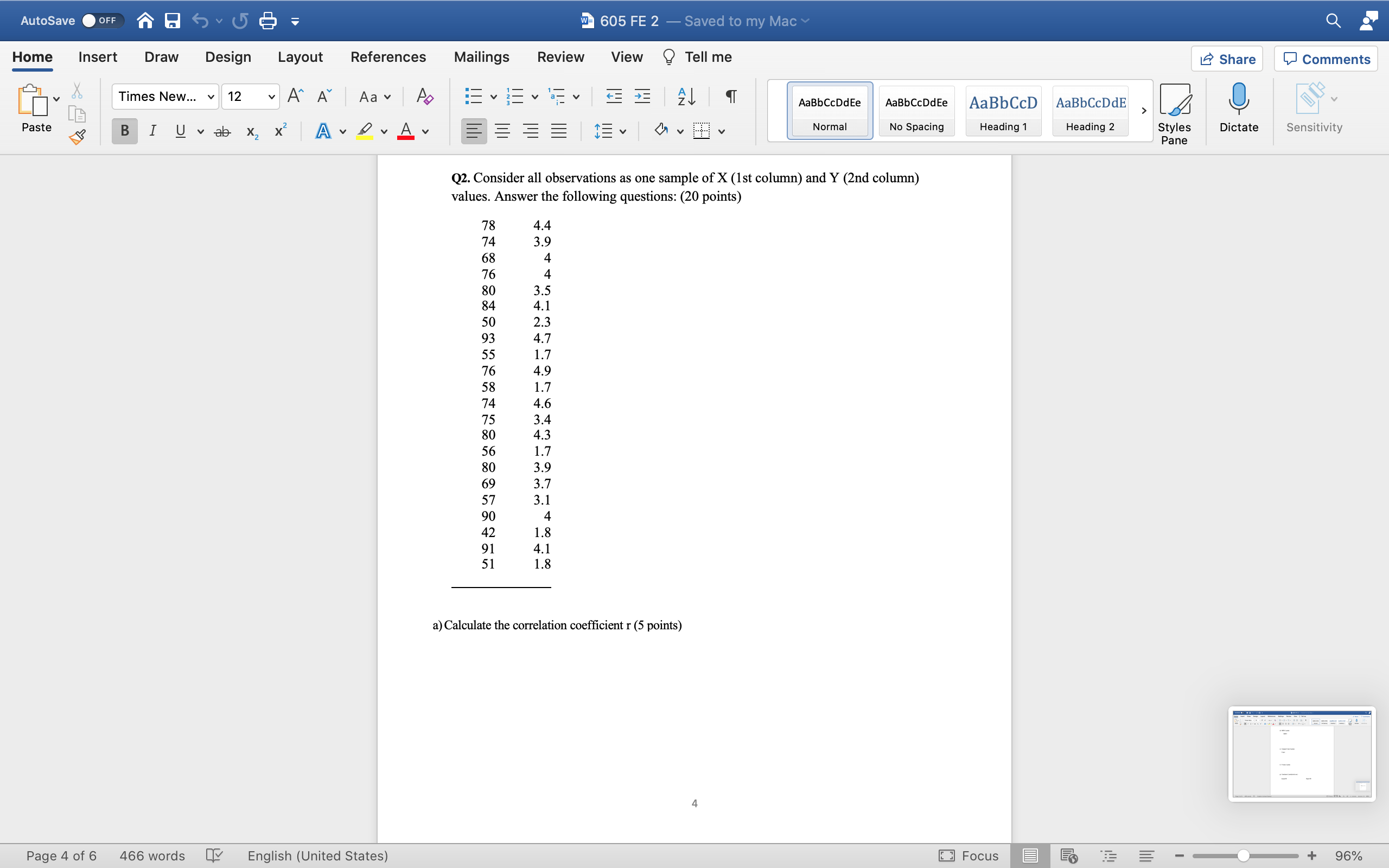 by step example on how to input into SPSS if needed. AutoSave