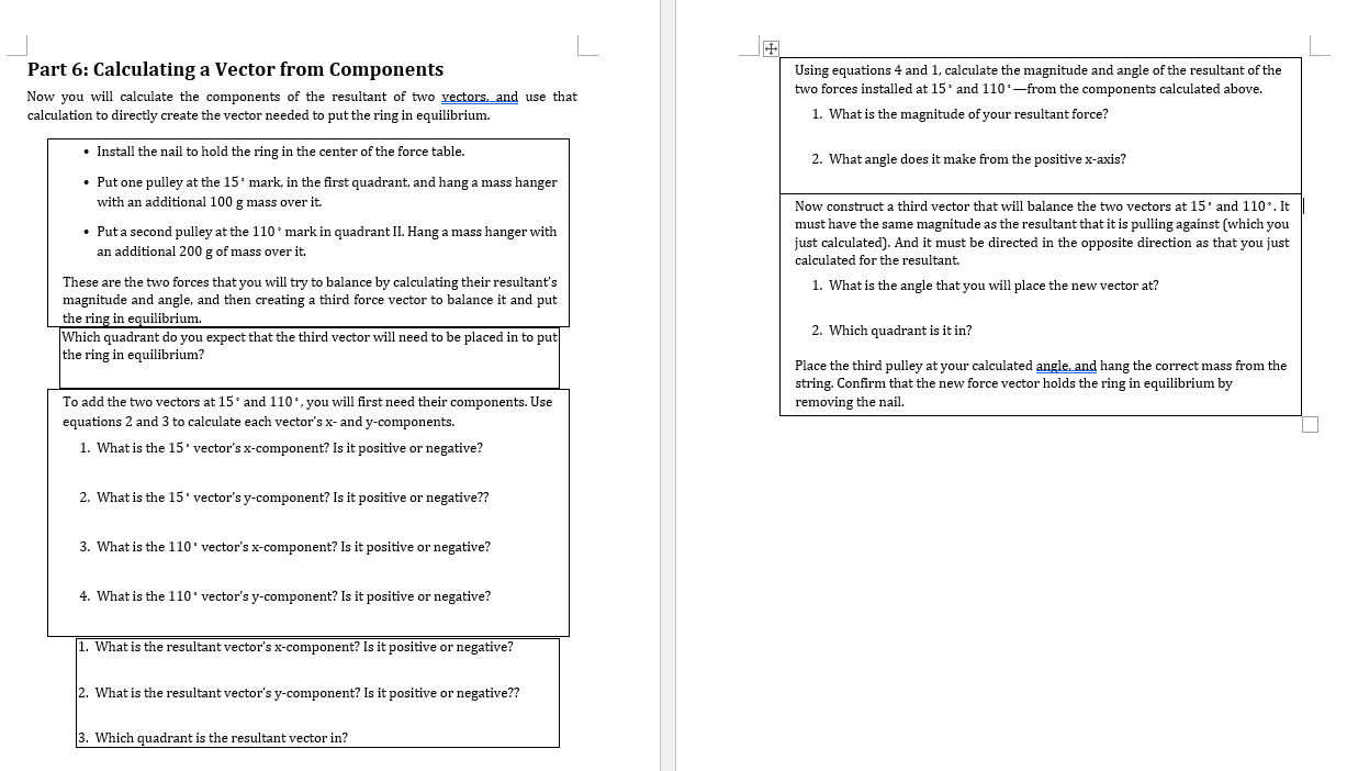 the components of the resultant of two W use that calculation to
