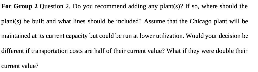  For Group 2 Question 2. Do you recommend adding any plant(s)?