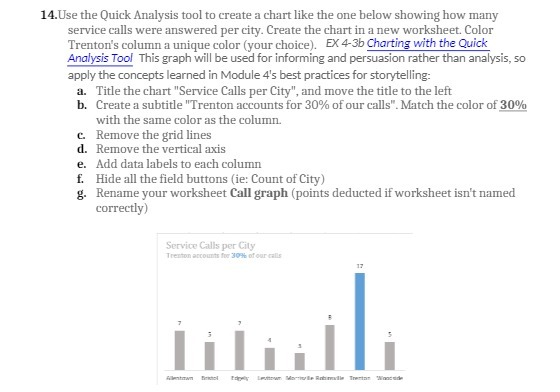 one below showing how many service calls were answered per city. Create