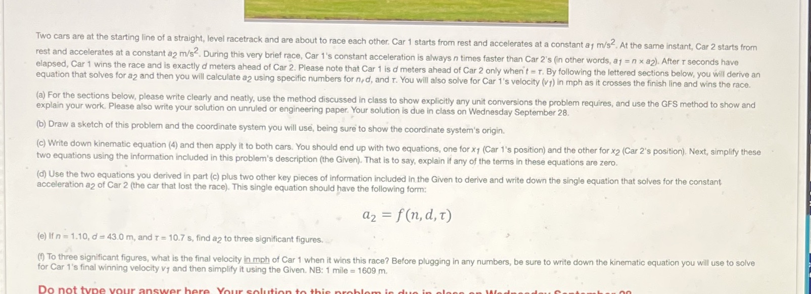 I need help solving this physics problem Here is the picture of