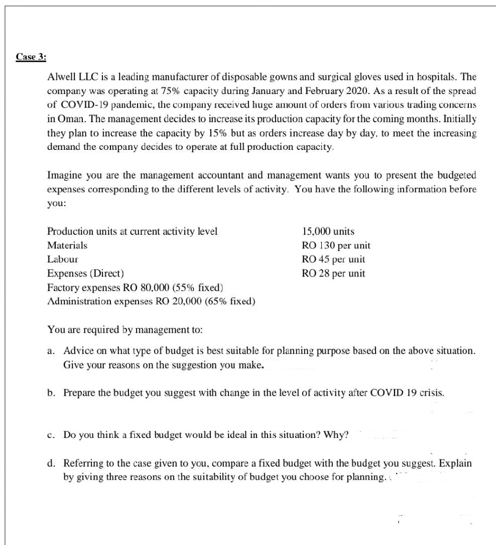 Please solve this case 3 with enough explanation: (i updated the question