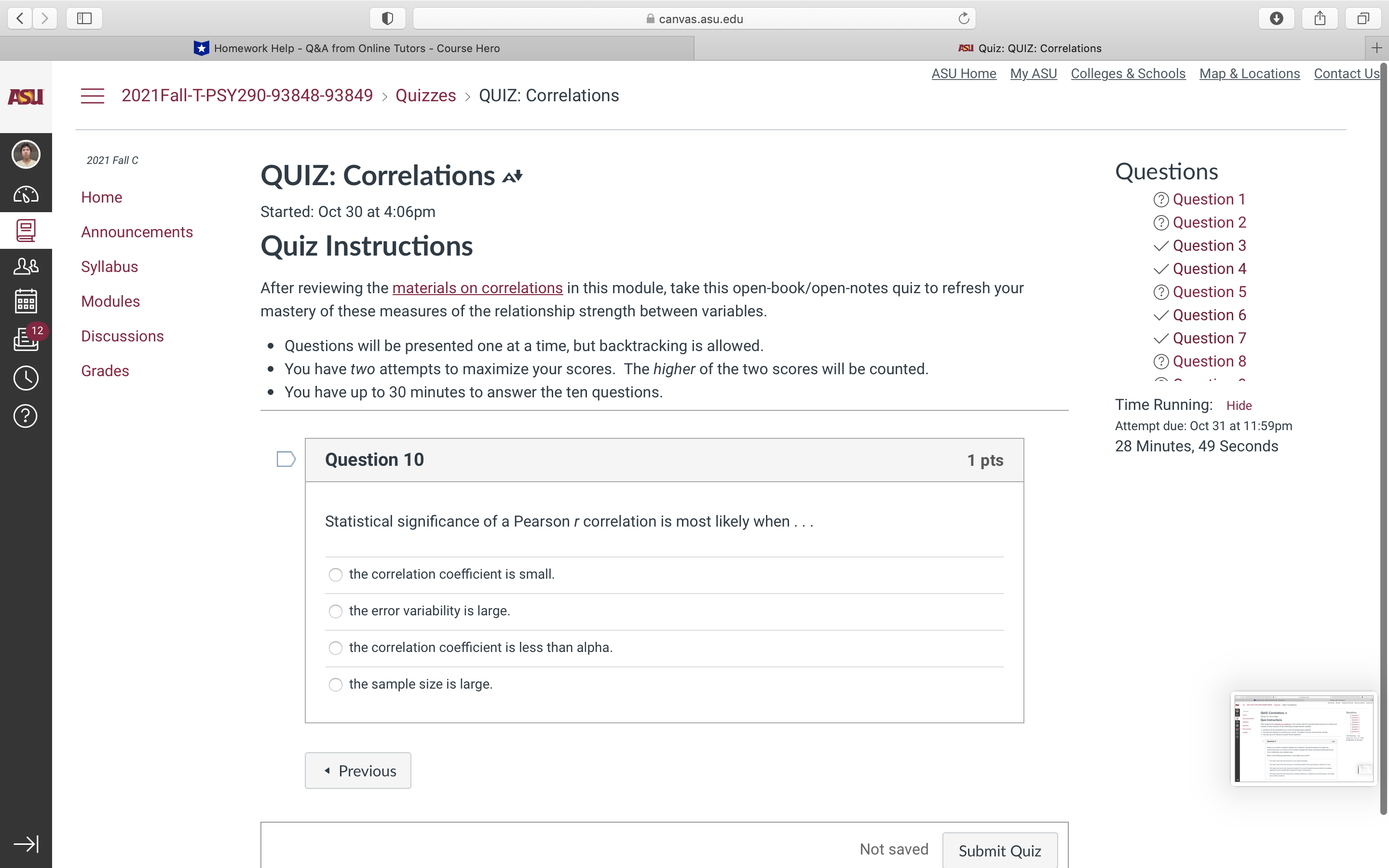question1-10 E canvas.asu.edu C Homework Help - Q&A from Online Tutors -