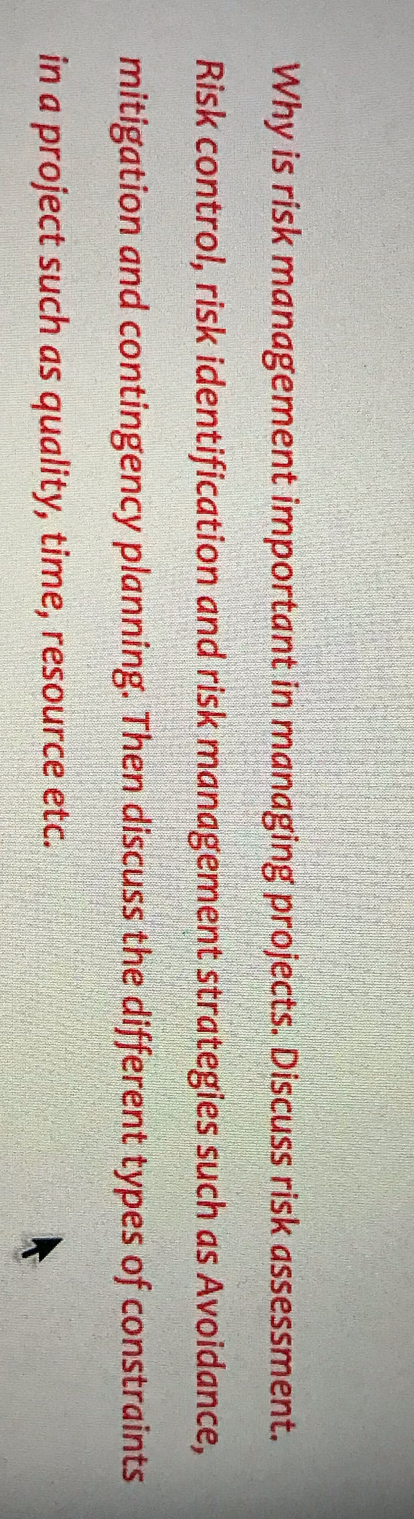 Give proper reference like date year authour name Why is risk management