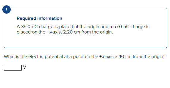 the origin and a 57.0-nC charge is placed on the +x-axis, 2.20