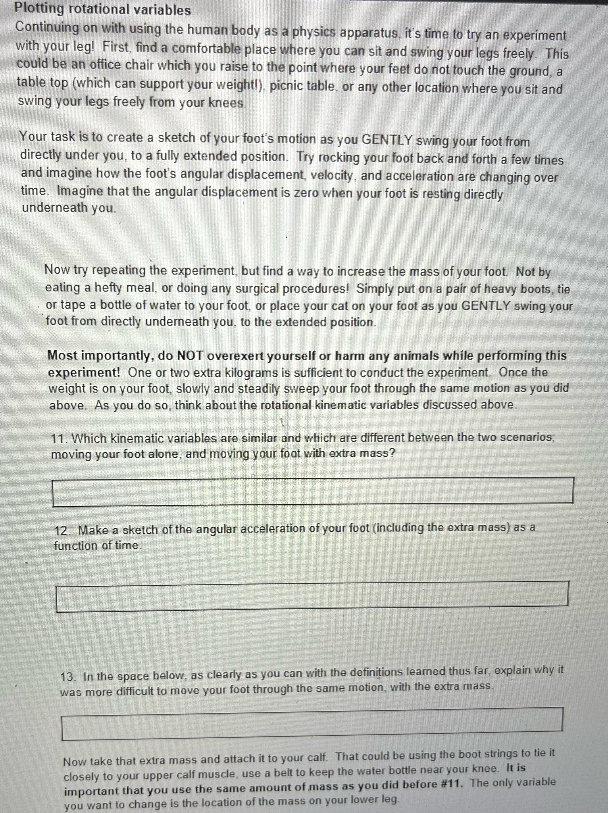 Plotting rotational variables Continuing on with using the human body as
