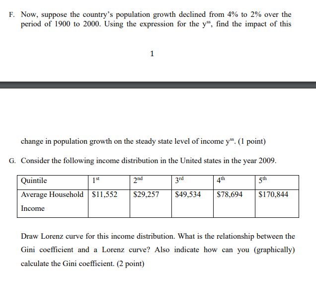 plz. thanks! Consider an economyr described by the Solow model, with a