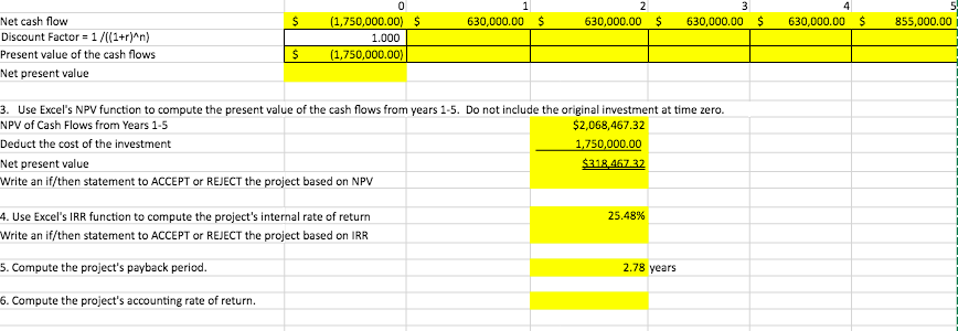 Formulas Thank you Salvage value 225,000 The project would provide net operating