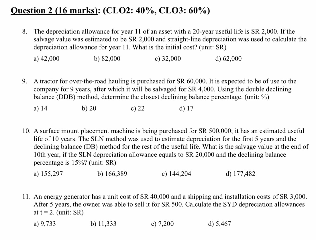 multiple choice questions ngstign 2 (16 marks): (CL02: 40%, CL03: 60%) 8.