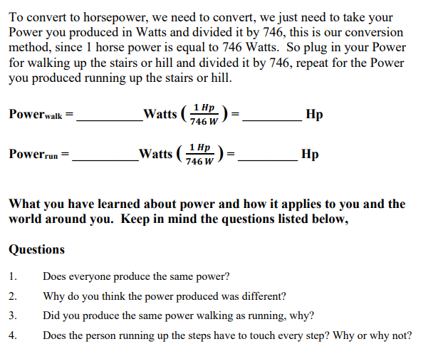Done / Time Data Needed: Weight {in Pounds) = lbs. Now take